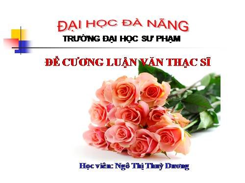Đề cương luận văn thạc sĩ